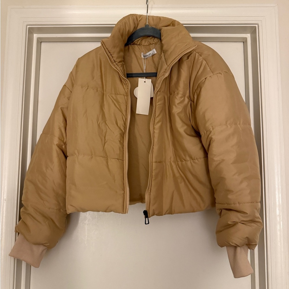 Tan Puffer Jacket